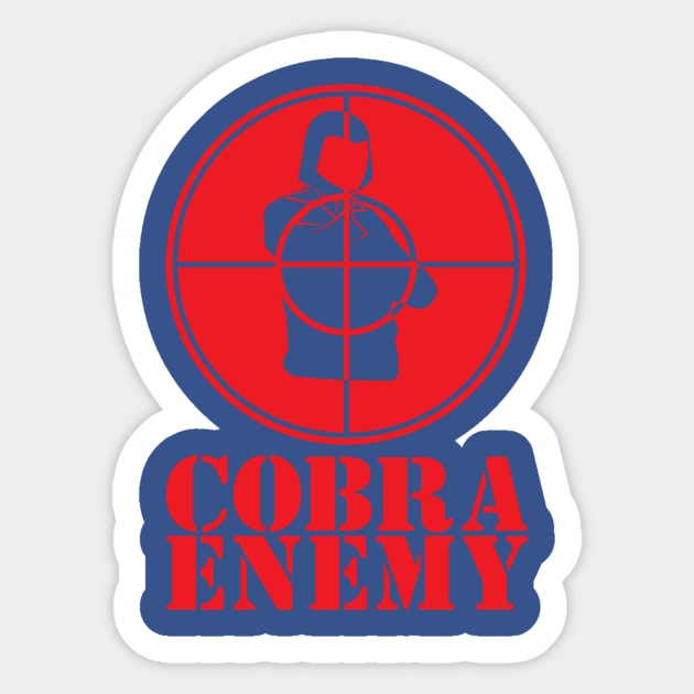 Cobra Enemy – Red Sticker by Jamspeed